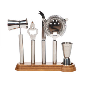 Bar Tool Set (Silver/Brown), BROUK2783