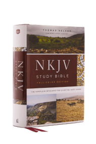 NKJV Study Bible, Hardcover, Burgundy, Full-Color, Comfort Print (The Complete Resource for Studying God's Word) by Thomas Nelson, 9780785220626