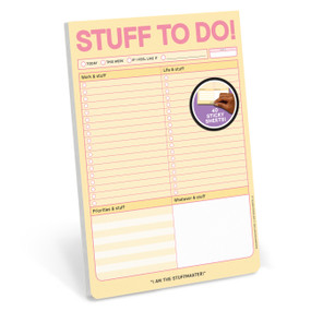 Stuff To Do! Big & Sticky Notepad - Sticky To-Do List Pad (40 Sheets, 9.75 x 7-inches) by Knock Knock, 9781683494171