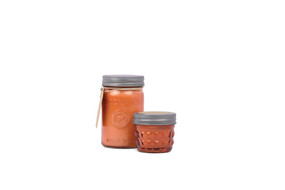 RELISH JAR 3 OZ ORANGE GLASS - PUMPKIN SPICE, RJ214